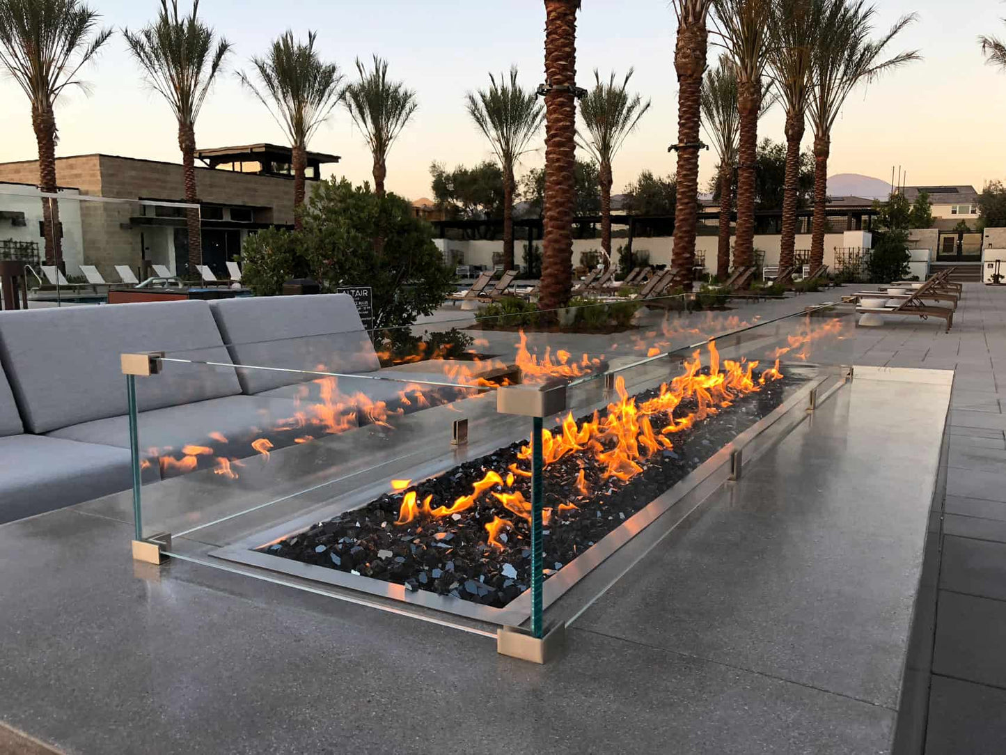 Grant Construction Custom Fire Table - Concrete Finish