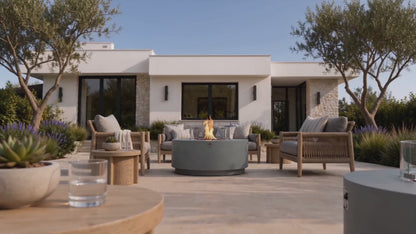 ENCINITAS  Fire Table - Round - Concealed Tank Storage