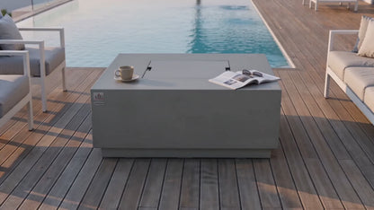 OCEANSIDE Fire Table - Square - Concealed Tank Storage