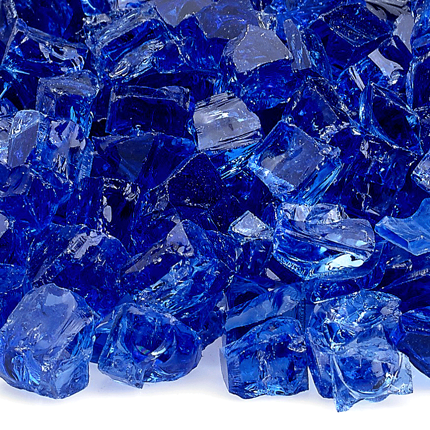 1/2" Cobalt Classic Fire Glass - 10lbs | AMS Fireplace