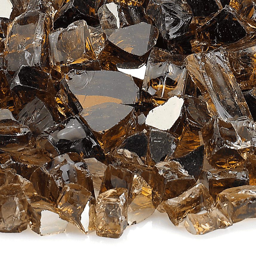 AMS 1/2" Copper Reflective Crushed Fire Glass - 10 Lbs.