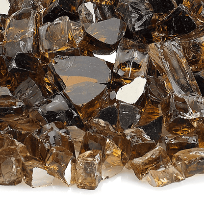 AMS 1/2" Copper Reflective Crushed Fire Glass - 10 Lbs.