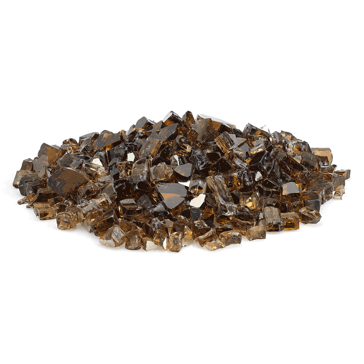 AMS 1/2" Copper Reflective Crushed Fire Glass - 10 Lbs.