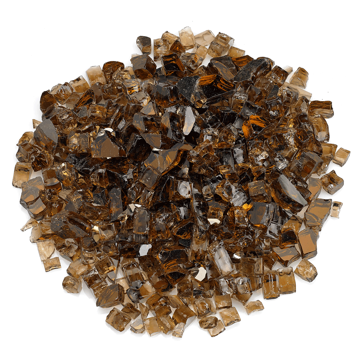 AMS 1/2" Copper Reflective Crushed Fire Glass - 10 Lbs.