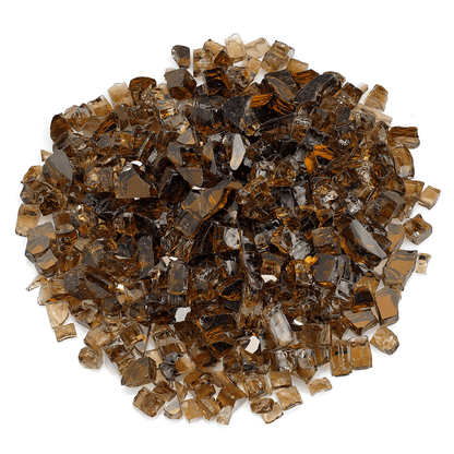 AMS 1/2" Copper Reflective Crushed Fire Glass - 10 Lbs.