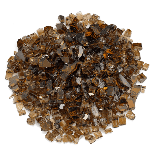 AMS 1/2" Copper Reflective Crushed Fire Glass - 10 Lbs.
