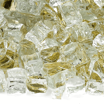 1/2" Gold Reflective Fire Glass - 10lbs | AMS FIreplace