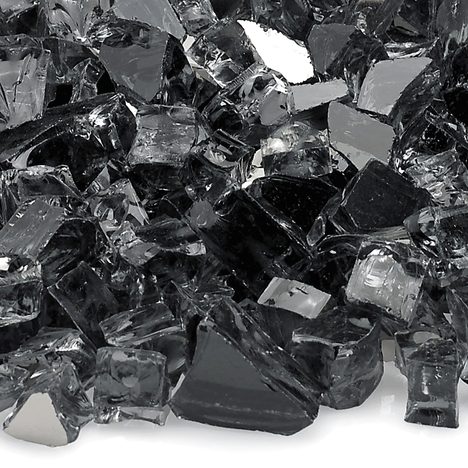 1/2" Gray Reflective Fire Glass - 10lbs | AMS Fireplace